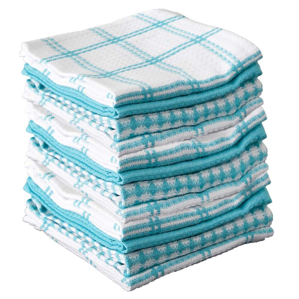 DII Blue Terry Solid Waffle Dish Towels (Set of 4) CAMZ33560 - The Home  Depot