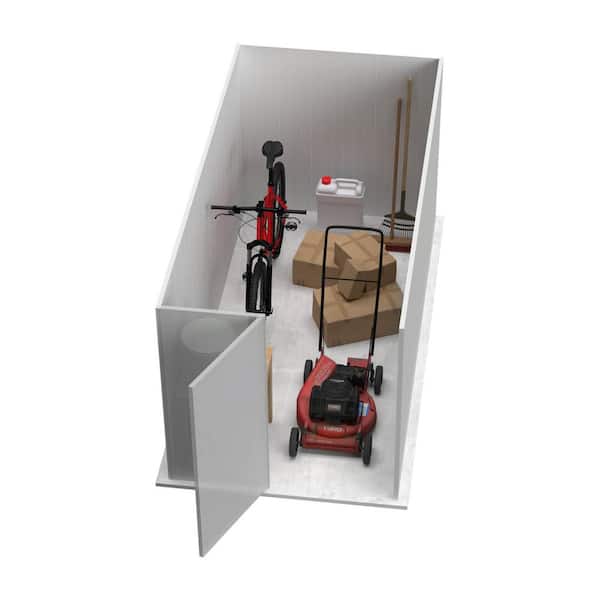 ABSCO Durango 5 ft. W x 10 ft. D Metal Bike Shed in Woodland Gray