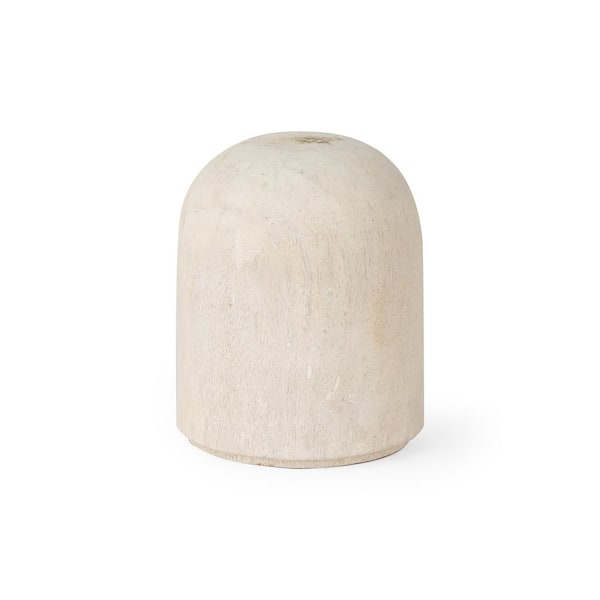 Mercana Knox Short White-Wash Wood Decorative Object
