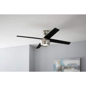 Havenstone 52 in. Integrated LED Indoor Brushed Nickel Ceiling Fan with Light and Remote Control