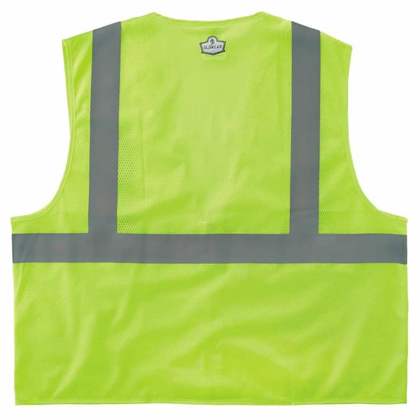 GLoWear 8210Z Large/X-Large Lime Hi-Vis Type R Class 2 Economy Mesh Vest