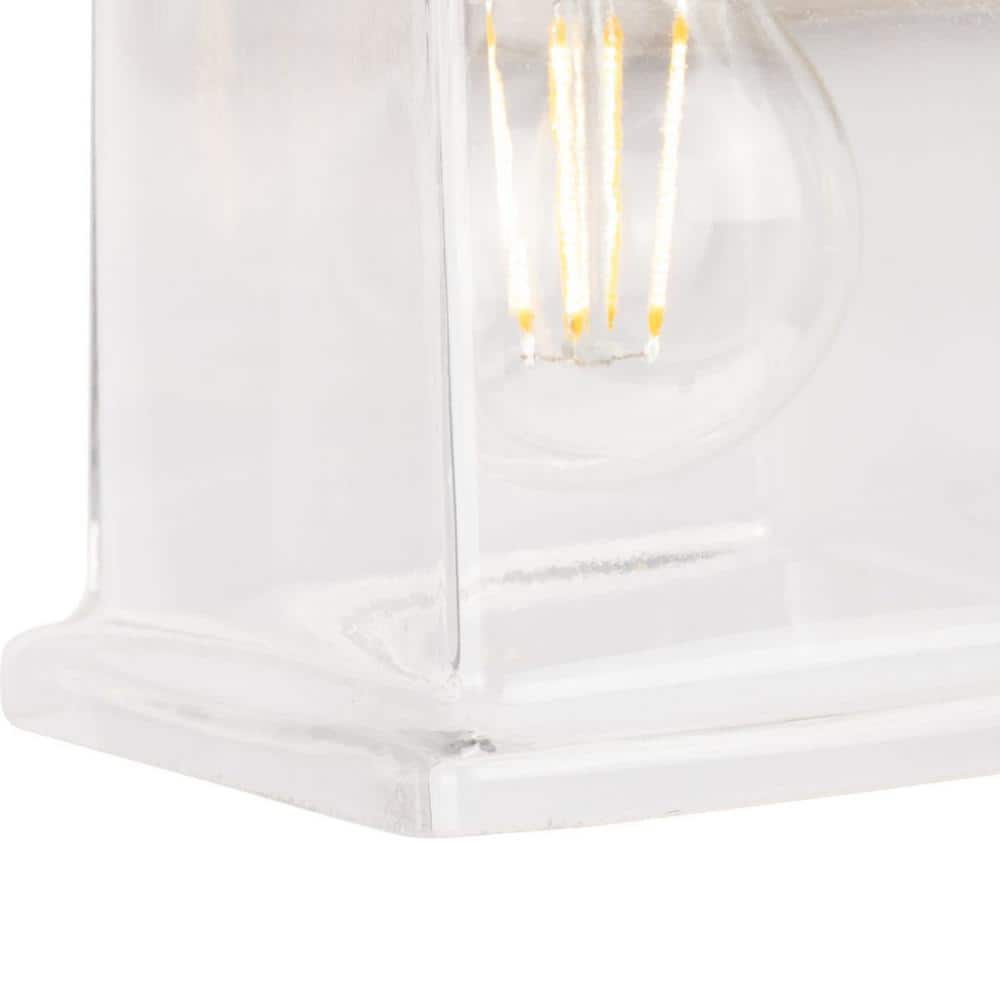 Gilmour Matte Black 3-Light Vanity with Clear Glass Shades