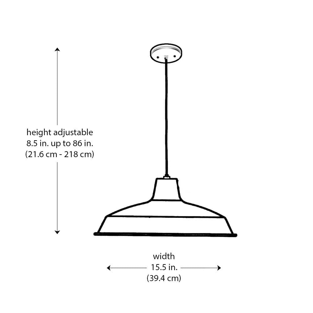 White Glass Bowl Farmhouse Pendant Light with LED Option