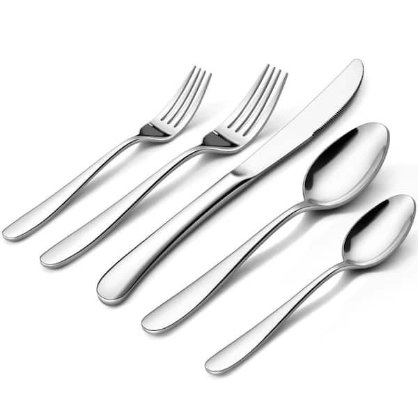 40 Piece Heavy Duty Stainless Steel Flatware Set for 8 - Full Service Cutlery for Special Events Dining