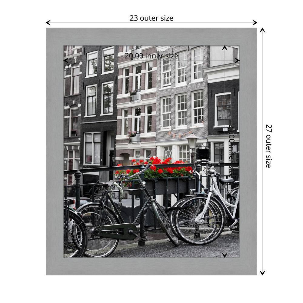 Brushed Nickel 20x24 Contemporary Wall Picture Frame