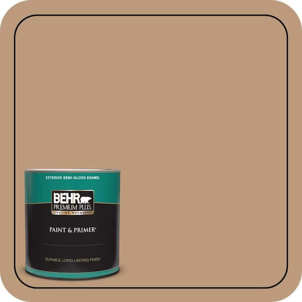 BEHR PREMIUM PLUS 1 qt. #MQ2-03 Key to the City Semi-Gloss Enamel Exterior Paint & Primer