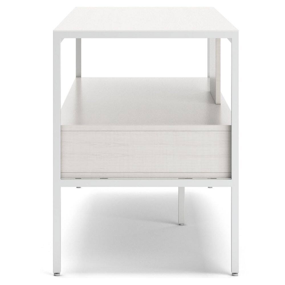 Deznee 60" White Modern TV Stand with Drawers