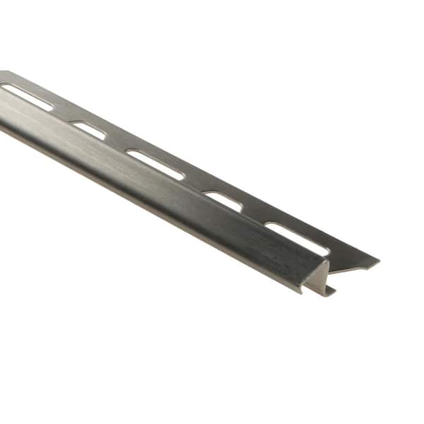 Schluter Deco-DE Brushed Stainless Steel .313 in. x 98.5 in. Metal Tile Edging Trim