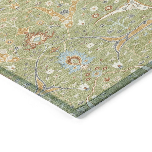 Chantille Machine Washable Indoor/Outdoor Abstract ACN2250 Aloe 8 ft. x 10 ft. Area Rug