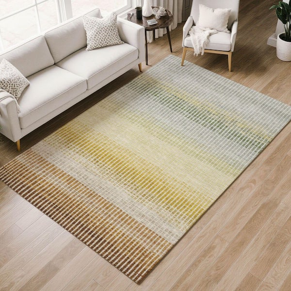 Chantille Machine Washable Indoor/Outdoor Abstract ACN2313 Copper 3 ft. x 4 ft. Area Rug