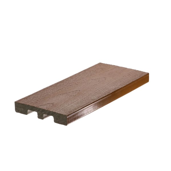 Optima LT Dekk 5.25 in. Tanned Leather Composite Deck Board Sample