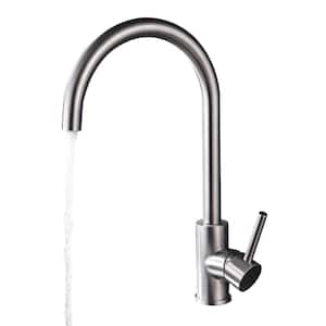 Single-Handle Standard Kitchen Faucet in Brushed Nickel