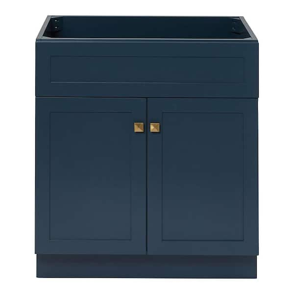 Hamlet 30 in. W x 21.5 in. D x 34.5 in. H . Bath Vanity Cabinet without Top in Midnight Blue