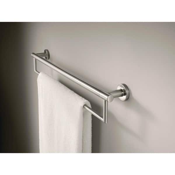 Contemporary 24 in.  Wall Mount Towel Bar with ADA Compliant Bathroom Balance Assist Bar in Brilliance Stainless Steel