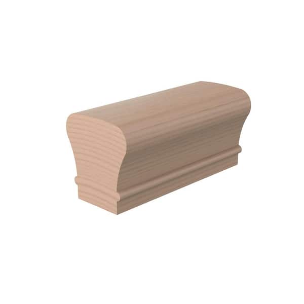 0.375 in. D x 2.25 in. W x 96 in. L Unfinished Maple Wood Straight Handrail