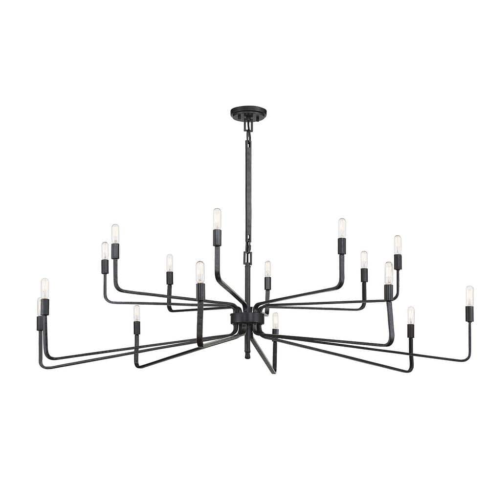 Salem 16-Light Forged Iron Double Tier Chandelier