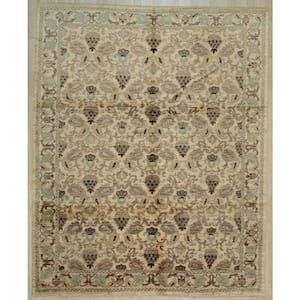 Ivory 8 ft. x 10 ft. Handwoven Wool Spanish Style Area Rug