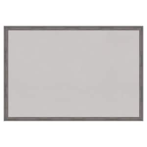 Florence Grey Framed Grey Corkboard 38 in. x 26 in Bulletin Board Memo Board
