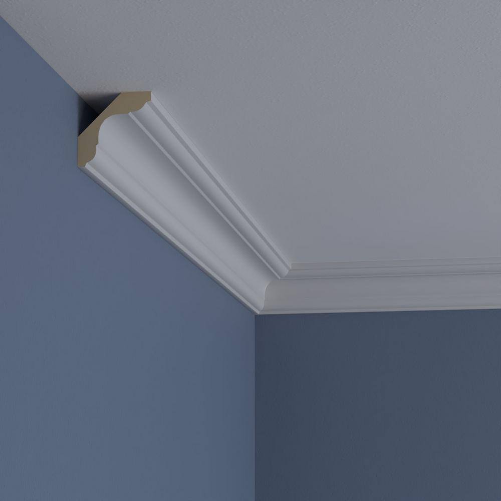 Jefferson White Urethane Traditional Crown Moulding 94.5"