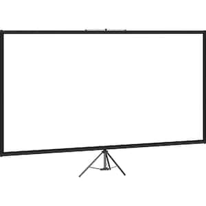 100 in. Tripod Projector Screen with Stand 16:9 4K HD Projection Screen Height Adjustable for Movie, Home and Office
