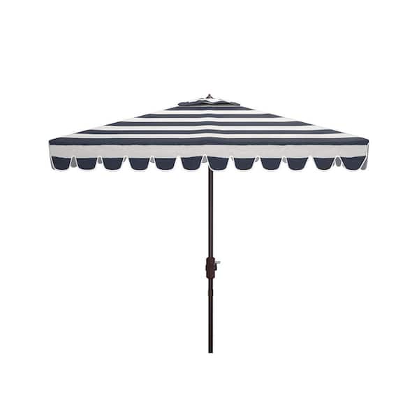 Vienna 7.5 ft. Aluminum Market Tilt Patio Umbrella in Navy/White