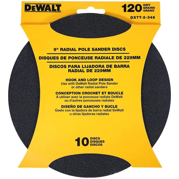 DEWALT 9 in. 120-Grit Sanding Disk (10-Pack) DXTT-2-346 - The Home