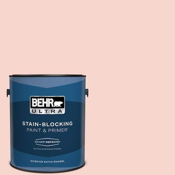 BEHR ULTRA 1 gal. #M170-1 Pink Elephant Extra Durable Satin Enamel Interior Paint & Primer