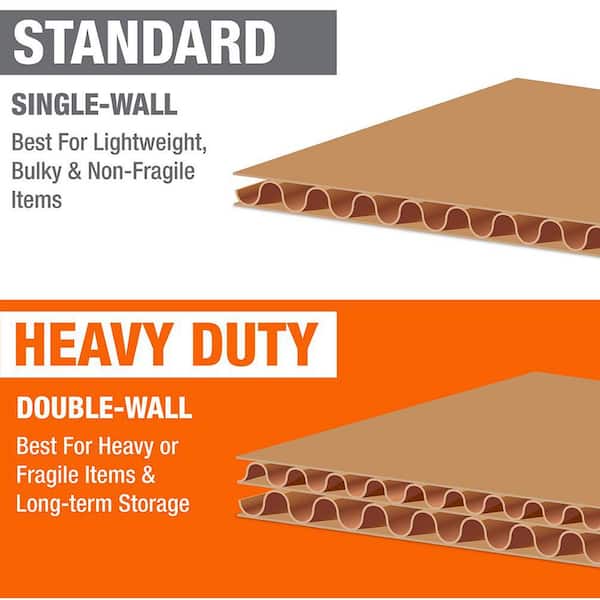 Medium Heavy Duty Ready Pack Moving, Shipping, Packing Box with Handles