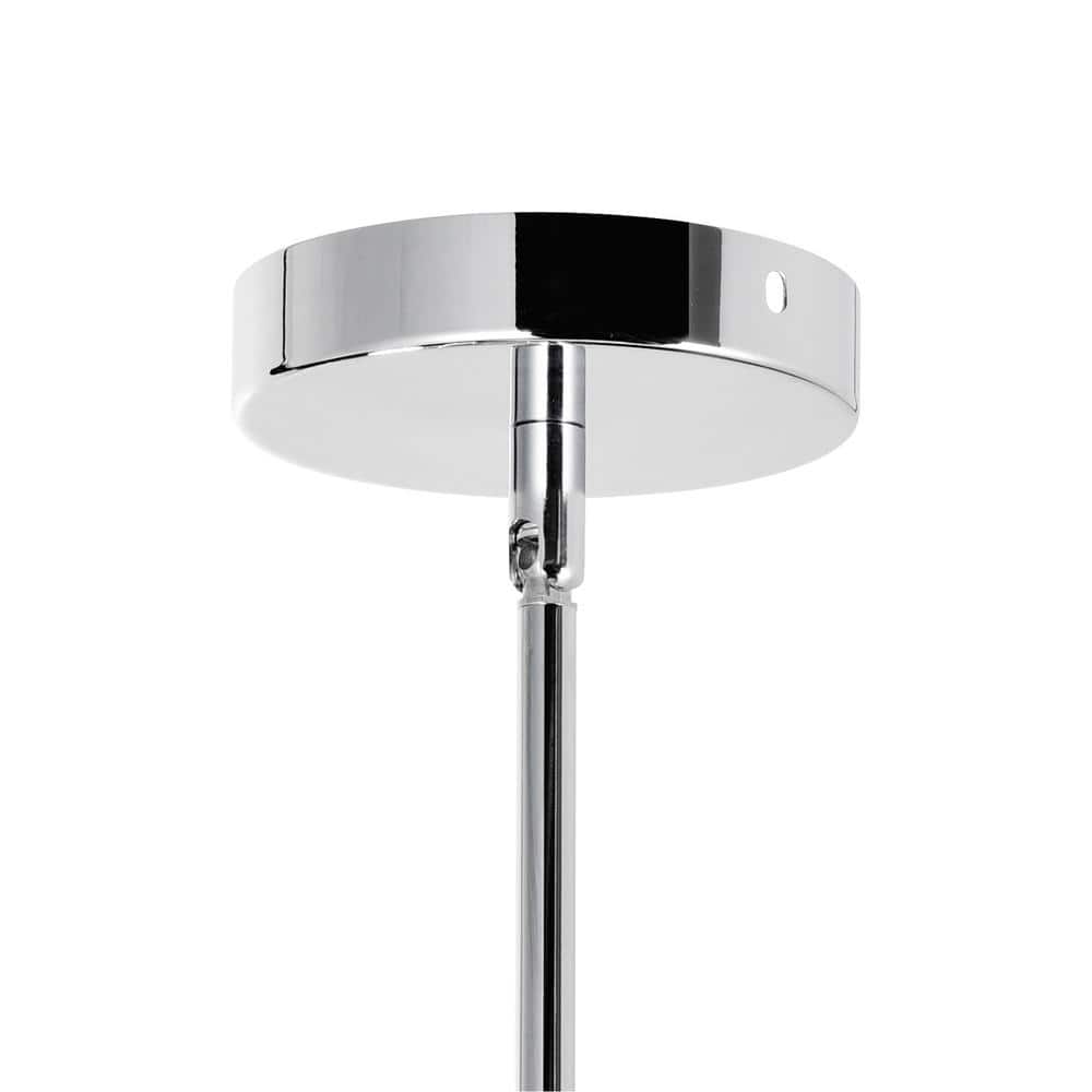 Claire 16" Chrome Drum Chandelier with Clear Crystals
