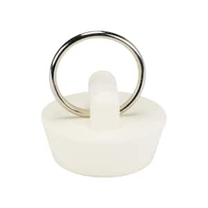 Everbilt 5 in. Rubber Kitchen and Bath Stopper in White 865350