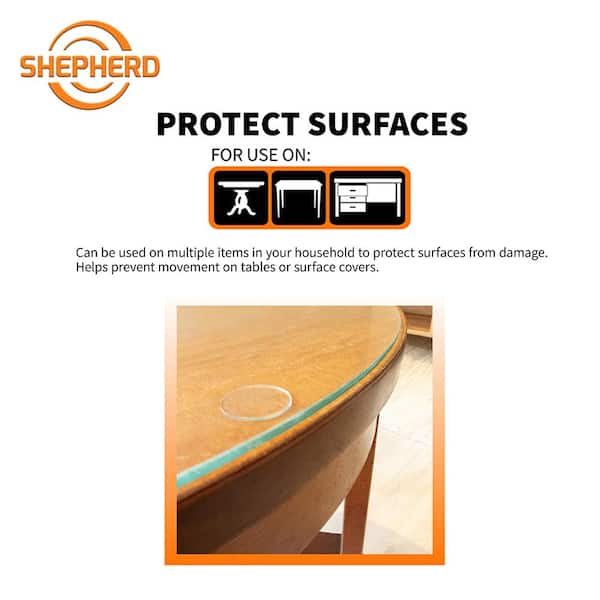 3/4 in. Clear Vinyl Non-Adhesive Discs for Glass Surfaces (10 per Pack) 3/4 in. Clear Vinyl Non-Adhesive Discs for Glass Surfaces (10 per Pack)