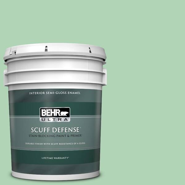 BEHR ULTRA 5 gal. #M410-3 Enchanted Meadow Extra Durable Semi-Gloss Enamel Interior Paint & Primer