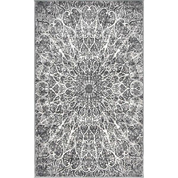 Unique Loom Sofia Grace Dark Gray 3' 3 x 5' 3 Area Rug 3141466 The