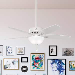 Newsome 52 in. Indoor Fresh White Bowl Light Kit Ceiling Fan