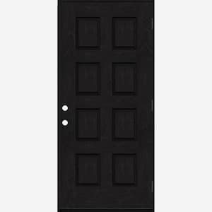 Regency 32 in. x 80 in. 8-Panel LHOS Onyx Stain Mahogany Fiberglass Prehung Front Door