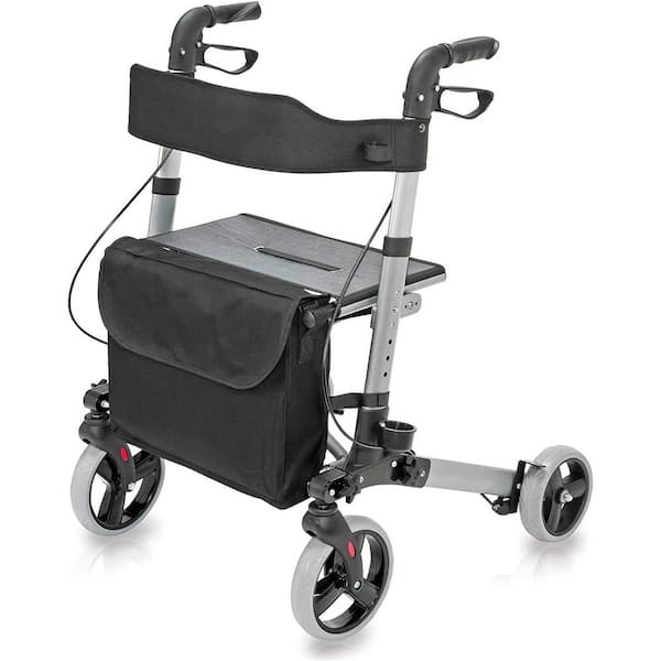 HealthSmart Gateway Rollator Titanium (Silver) 4-Wheel