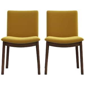 Valentine Mid Century Modern Furniture Style Gold Velvet Dining Chairs (Set of 2)