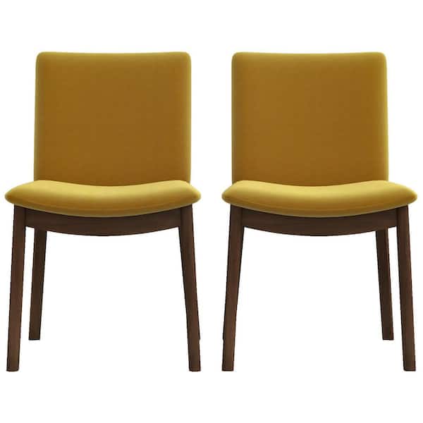 Ashcroft Furniture Co Valentine Mid Century Modern Furniture Style Gold Velvet Dining Chairs (Set of 2)