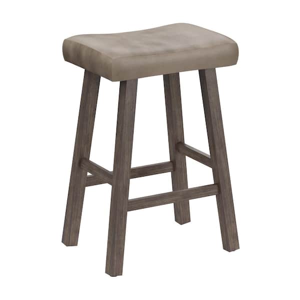 Hillsdale Furniture Saddle Rustic Gray Non Swivel Backless Counter Stool