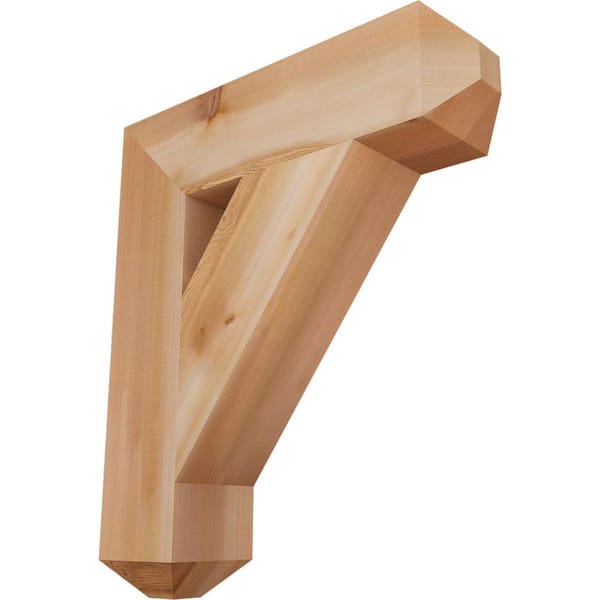 Ekena Millwork 5.5 in. x 28 in. x 24 in. Western Red Cedar Traditional Craftsman Smooth Bracket