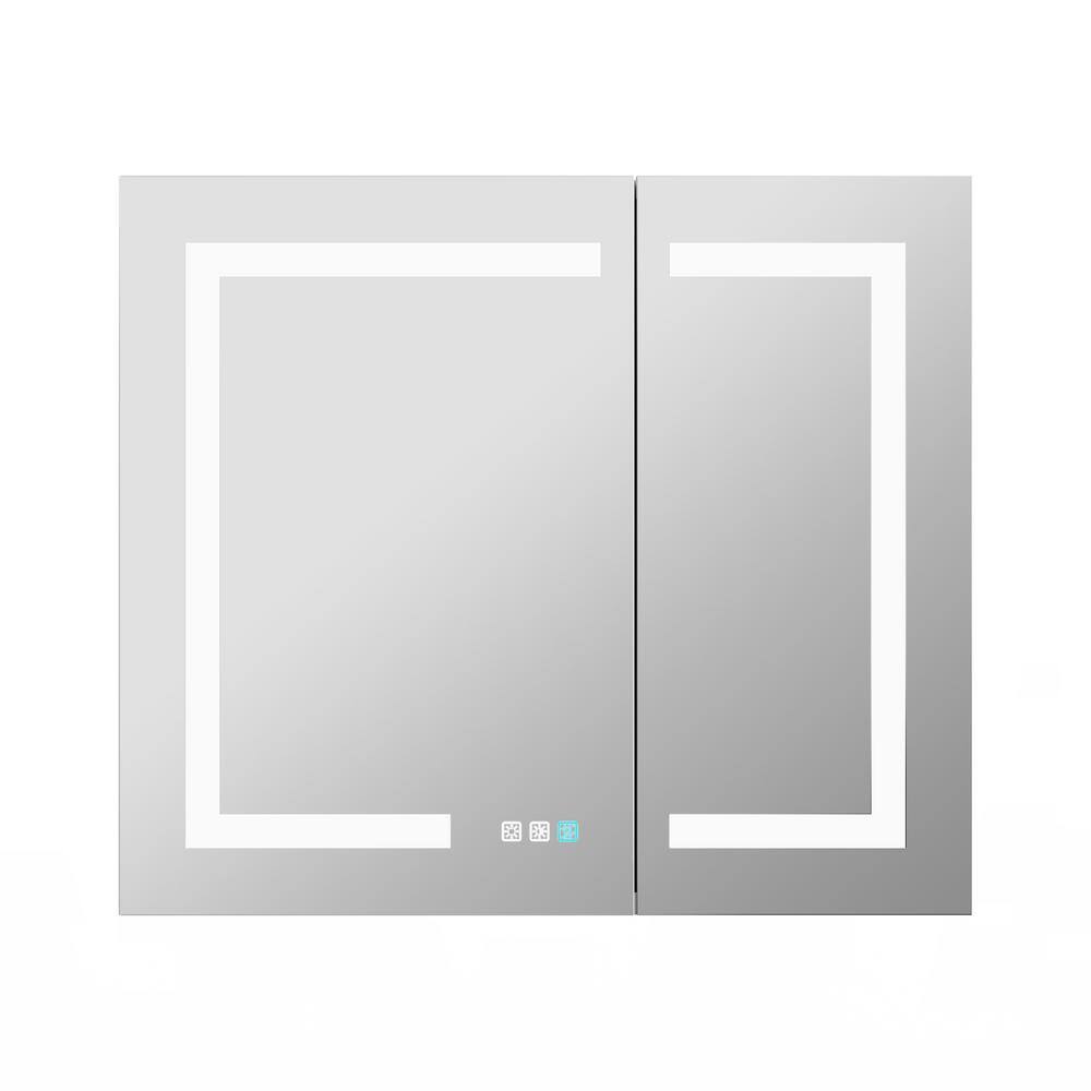 ExBrite 30 in. W x 26 in. H Rectangular Silver Aluminum Recessed