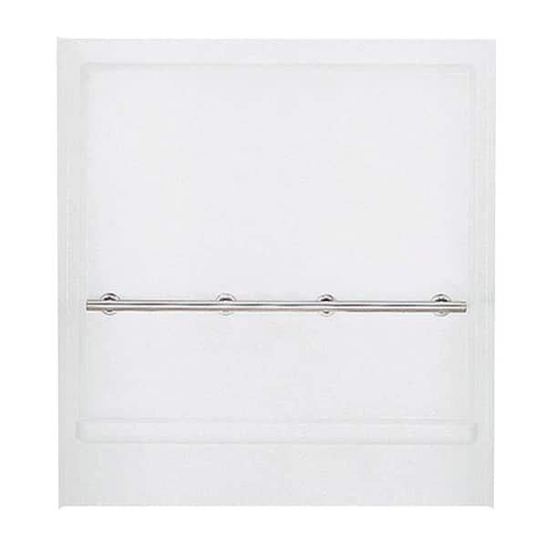 STERLING Roll-In 1-1/4 in. x 39-1/8 in. x 65-9/16 in. 1-piece Direct-to-Stud Shower Back Wall in White