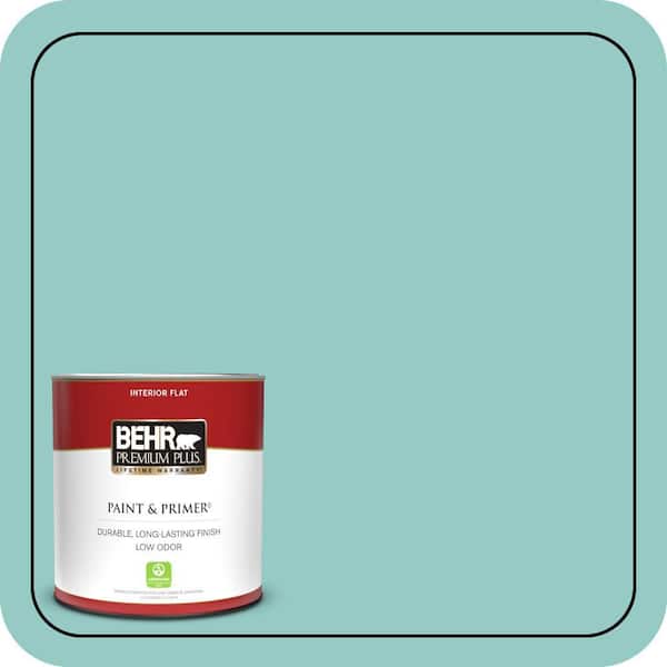 BEHR PREMIUM PLUS 1 qt. #500D-4 Jamaica Bay Flat Low Odor Interior Paint & Primer