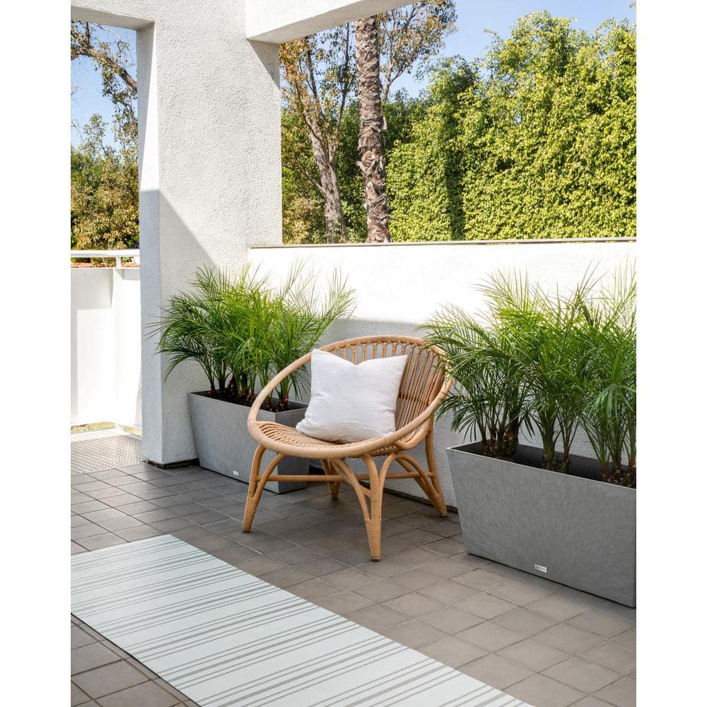 Gray 31" Recycled Plastic Outdoor Planter