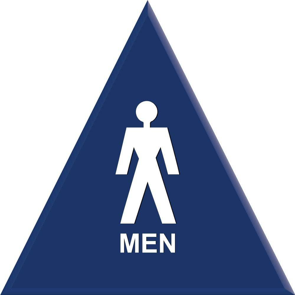 New Great Mens Bathroom Blue Sign Men Public Restroom Signs Aluminum  Metal,12x18 for Outside/Inside，6 Pack