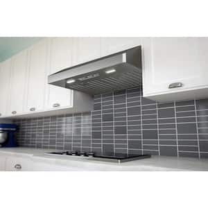 Gust 30 in. Convertible Under Cabinet Range Hood with Lights in Stainless Steel