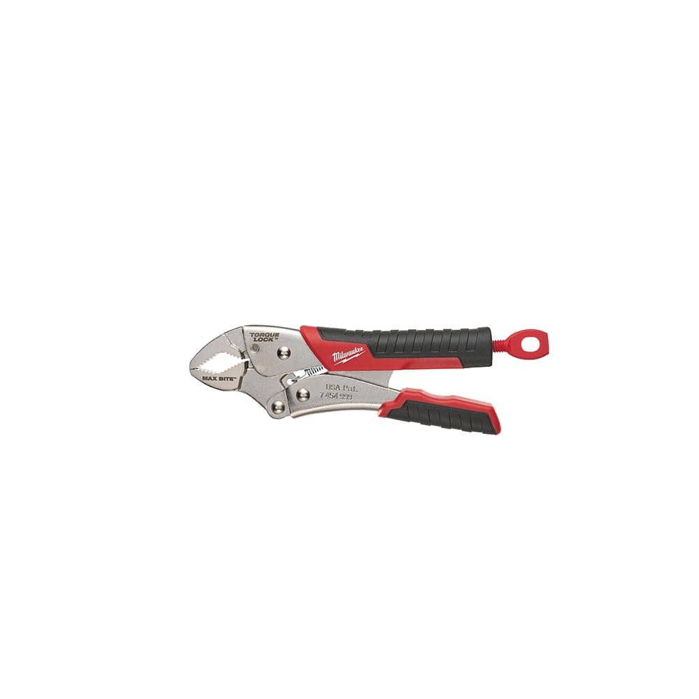 Milwaukee 7 in. Gripped Curved Jaw Locking Pliers with MaxBite 48