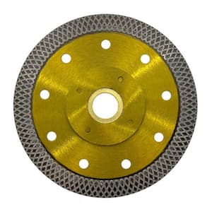 4.5 in. Continuous Rim Turbo Mesh Diamond Saw Blades for Porcelain or Ceramic Tile