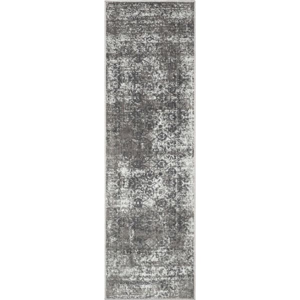 Well Woven Zazzle Thiva Vintage Oriental Ivory 2 ft. 3 in. x 7 ft. 3 in. Floral Pattern Runner Rug
