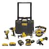 DEWALT 20V Lithium-Ion Cordless 6-Tool Combo Kit with 5.0 Ah and 2.0 Ah Batteries, Charger and Tough System 2.0 Rolling Toolbox DCKTS650D1P1